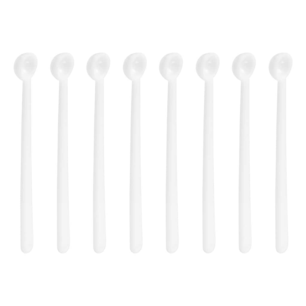 16Pcs 150 Milligram Teaspoon Micro Scoops Mini Measuring Spoons, White