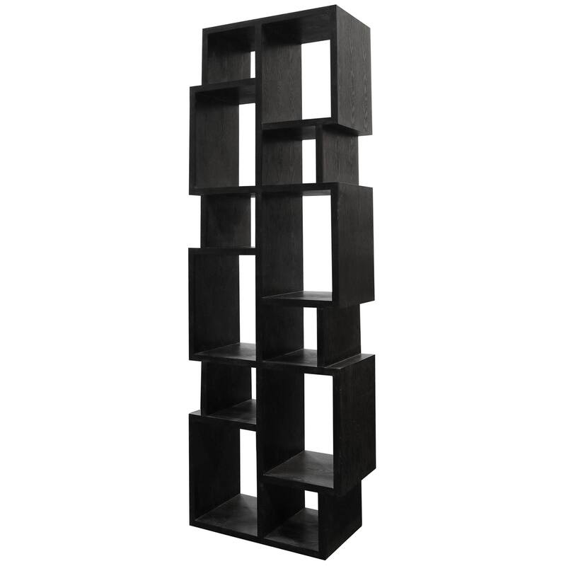 Harp & Finial - Warrington Bookcase - Black Finish On Hardwood