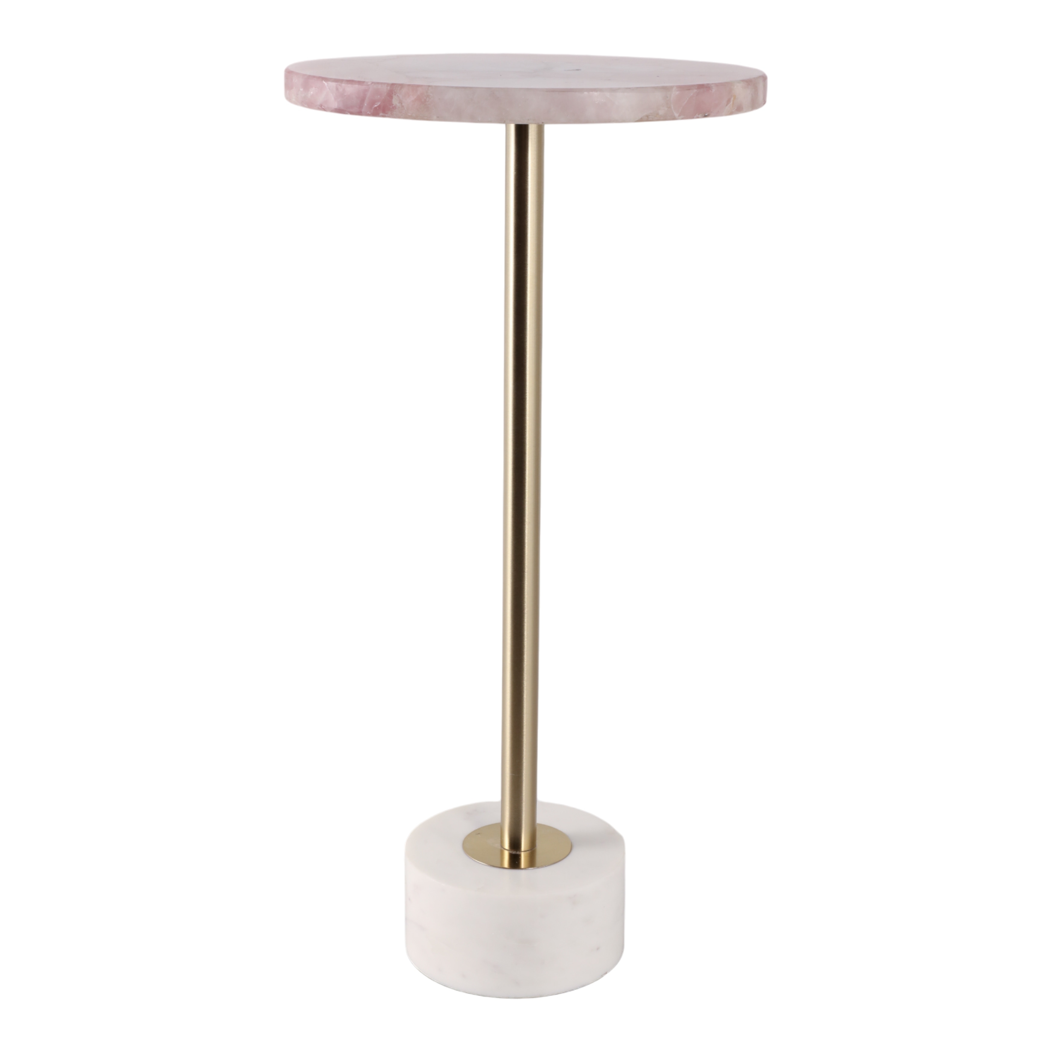 Modern Quartz Accent Side Table for Home Decor - 24" - 24.0"