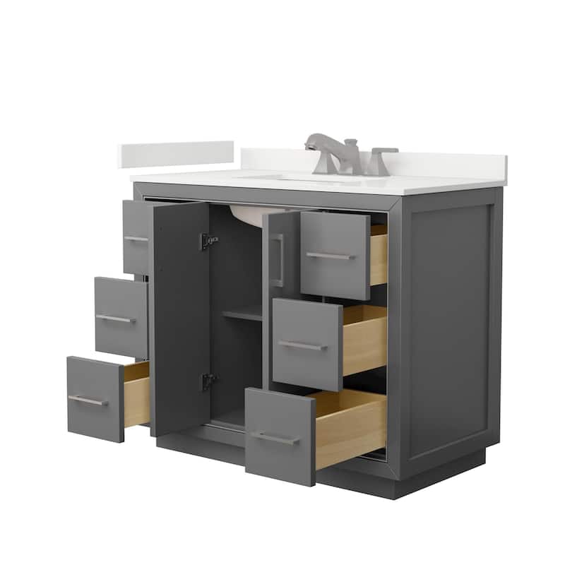 Wyndham Collection WCF111142S-QTZ-US3MXX Icon 42" Free Standing Single