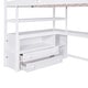 preview thumbnail 15 of 28, Full Size Loft Bed featuring Desk, Shelves, Built-In Drawers & Storage Staircase, Full-Length Guardrail