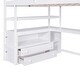 preview thumbnail 16 of 30, Traditional Concise Design Full Size Loft Bed with Built-In Desk and Shelves,Storage Staircase and Drawers,Sturdy Wood Frame
