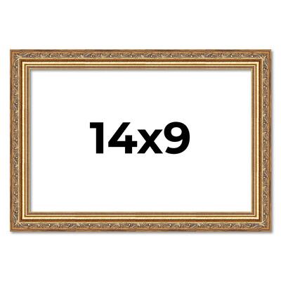 14x9 Frame Red Solid Wood Picture Frame Width 1.75 Inches | Interior Frame Depth 1 13/16 Inches