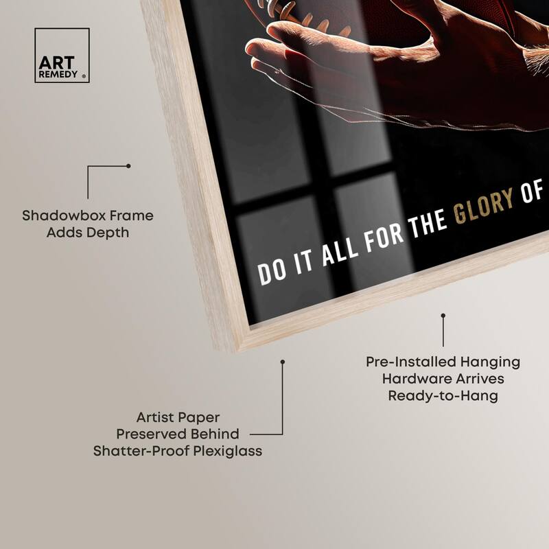 Glory of God Football Shadowbox by Art Remedy