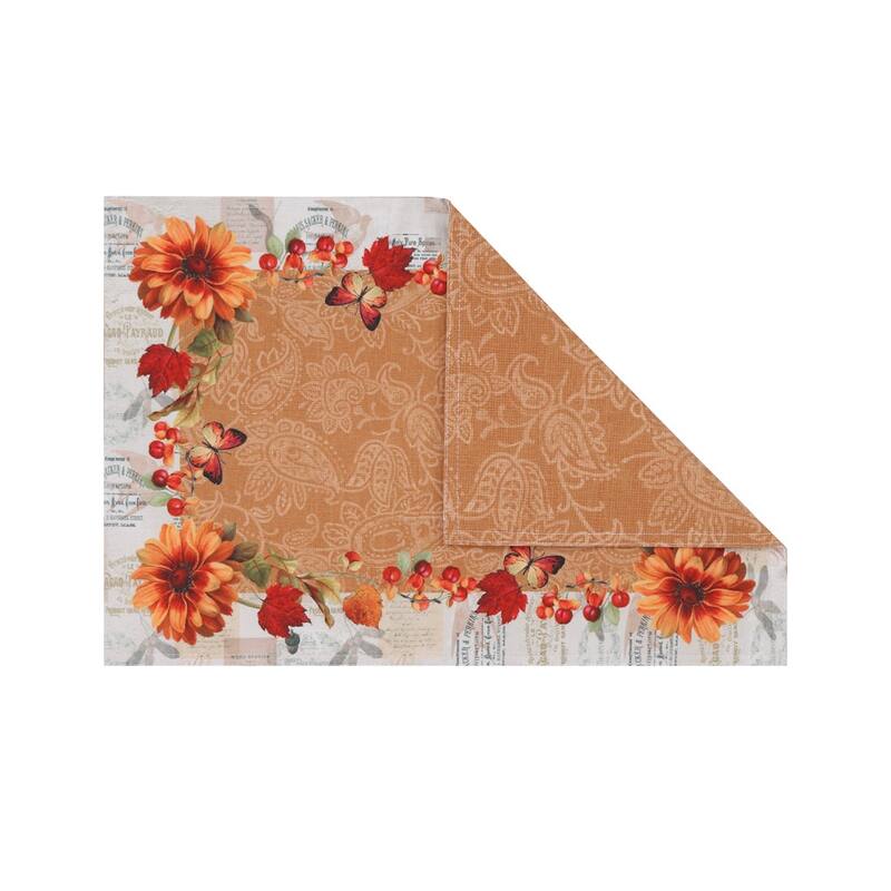 Laural Home Fall in Love Placemat Set of 4 - 13" x 19"