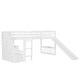 preview thumbnail 26 of 28, Multifunctional and Fun Design Loft Bed with Slide, Stairway and Guardrails,Twin Size