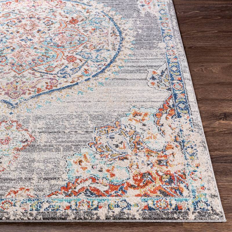 Gabbie Distressed Medallion Area Rug