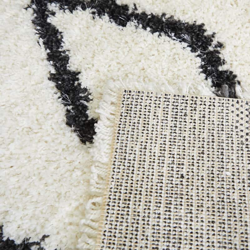 Avram Modern Trellis Shag Area Rug