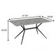 preview thumbnail 98 of 131, Elega Modern Sintered Stone Dining Table Modern Trestle Base Powder-Coated Steel Frame Kitchen Table - 47"-71"