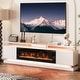 preview thumbnail 12 of 97, 70"/80" Modern Fireplace TV Stand with 36" Electric Fireplace 90" - White&Black