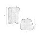 preview thumbnail 6 of 4, Khaki 2-Piece Reversible Corduroy Jumbo Rocking Chair Cushion Set