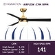 preview thumbnail 13 of 14, Fanimation Barlow 52 inch Indoor/Outdoor Ceiling Fan with LED CCT Select Light Kit and Remote - Brushed Satin Brass