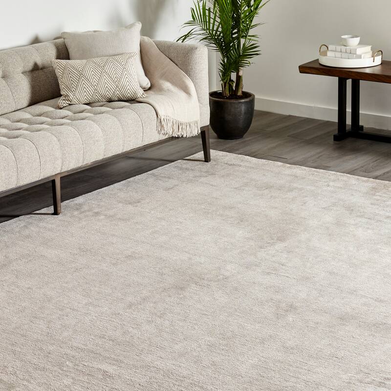 Overton Handmade Modern Contemporary Solid Area Rug