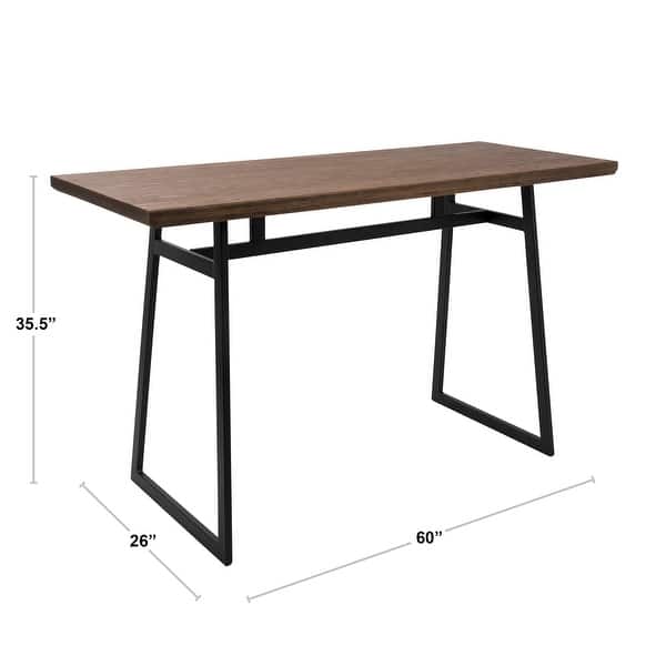 Geo Industrial Metal and Wood Counter Table