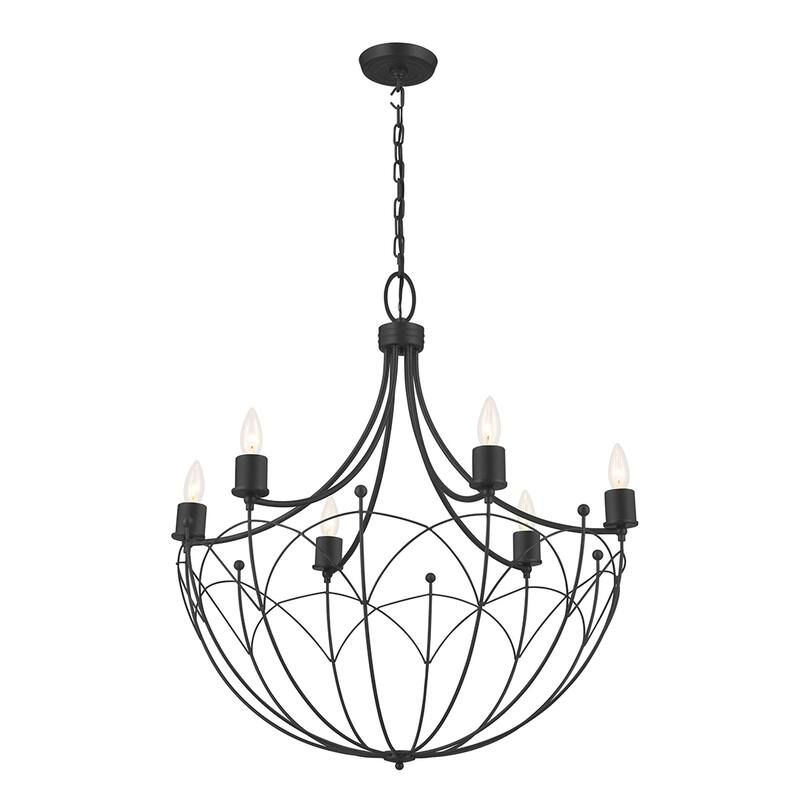 Kichler Lighting Topiary 28 inch 6-Light Chandelier Textured Black