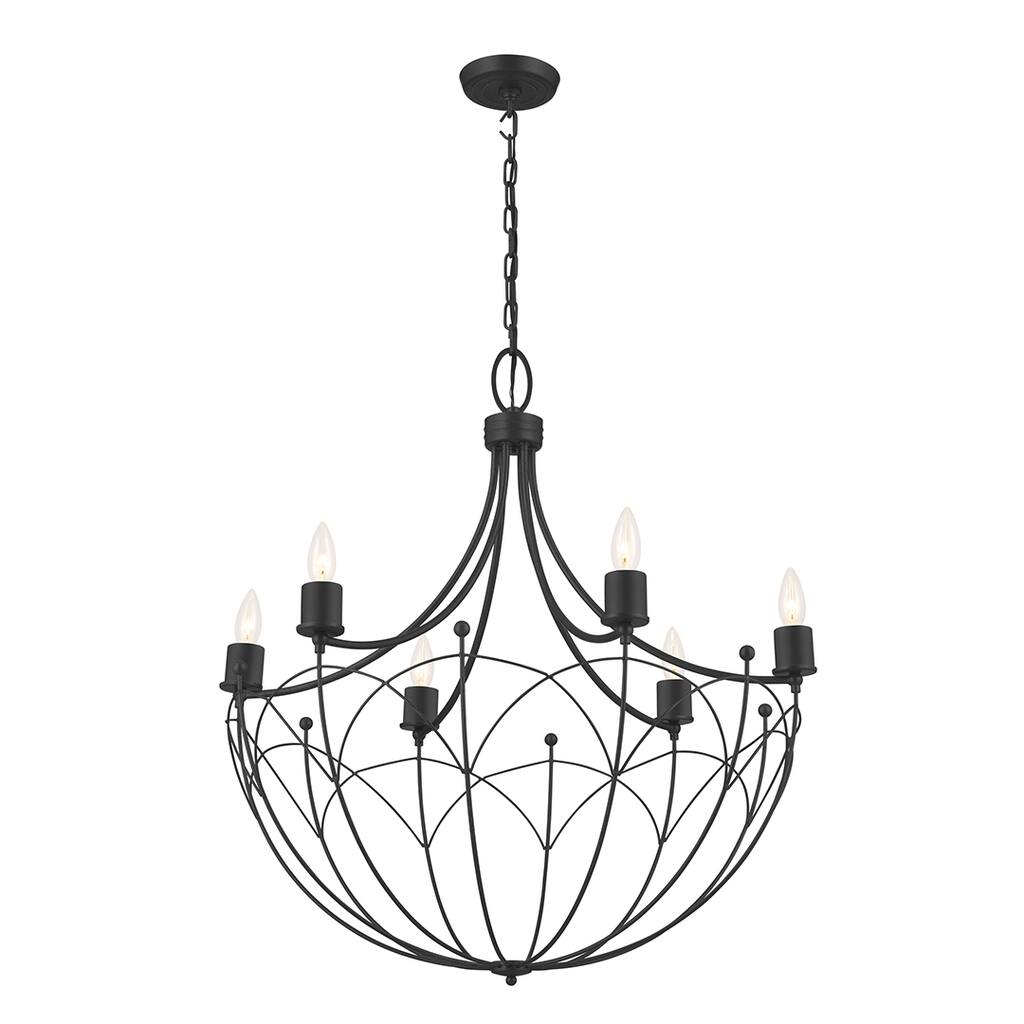 Kichler Lighting Topiary 28 inch 6-Light Chandelier Textured Black