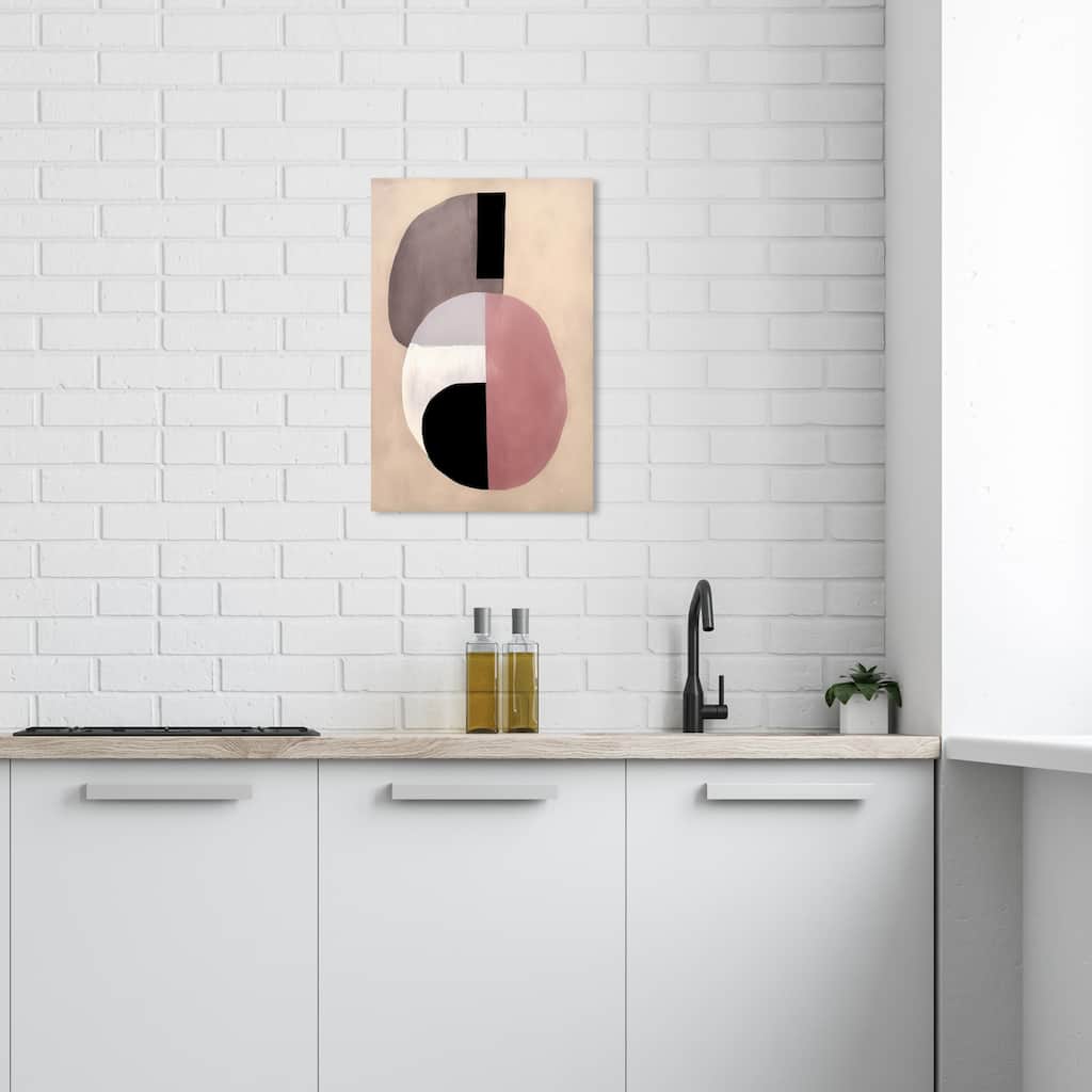 Wynwood Studio Canvas Abstract Clown eye makeup Black and Rose Pink Modern & Contemporary Wall Art Canvas Print