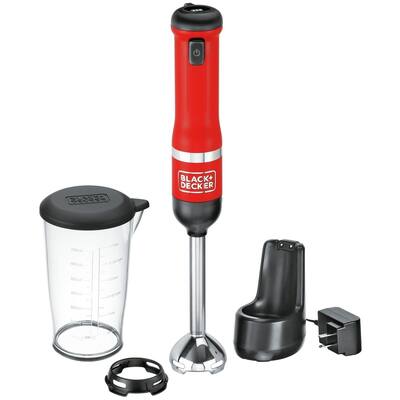 BCKM1011K06 Kitchen Wand Variable Speed Lithium-Ion Cordless Red Immersion Blender Kit