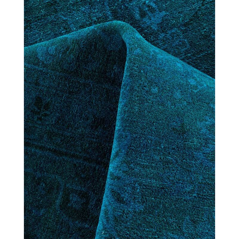 Fine Vibrance One-of-a-Kind Hand-Knotted Area Rug - Blue, 8' 2" x 10' 2" - 8' 2" x 10' 2"