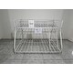 preview thumbnail 8 of 6, White Twin over Full Size Metal Bunk Bed, Heavy-duty with Guardrail