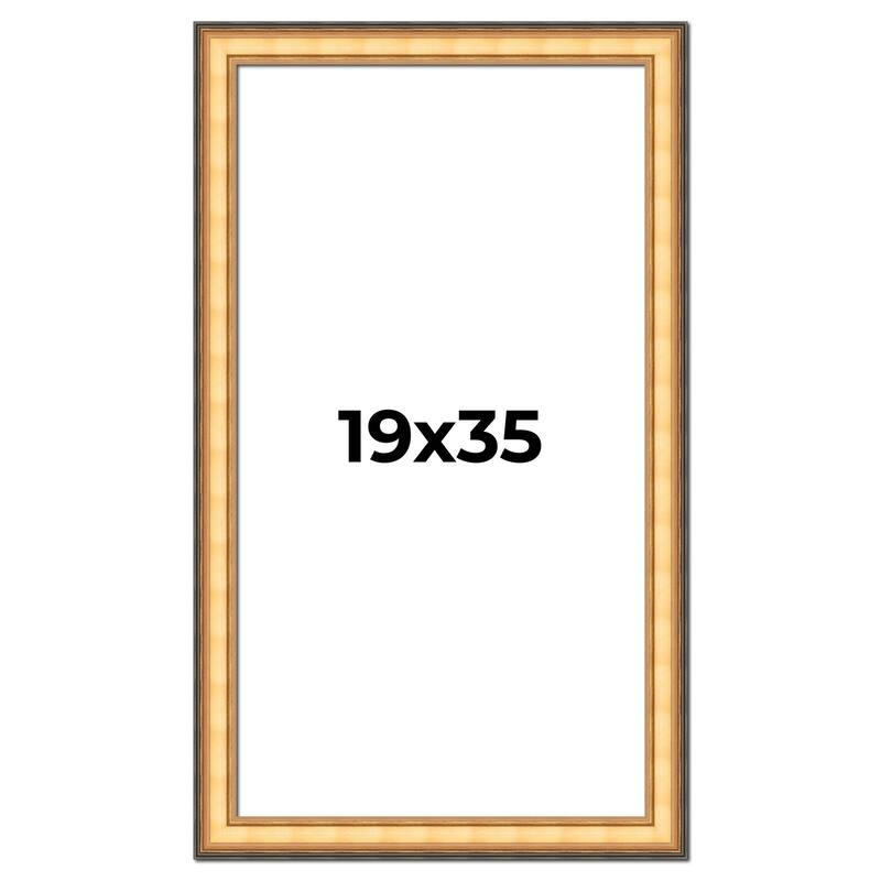 19x35 Frame Gold Plein Aire Solid Wood Picture Frame Width 2 Inches |
