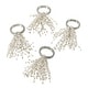 preview thumbnail 7 of 29, Beaded Spray Design Napkin Ring (Set of 4) Silver - Set of 4