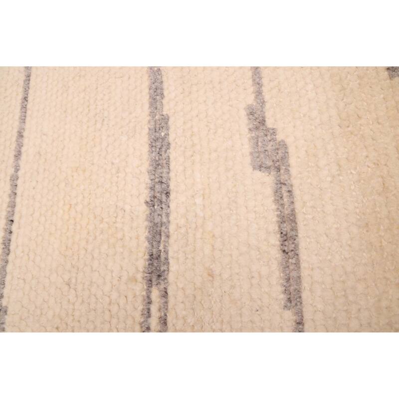 ECARPETGALLERY Hand-knotted Looma Cream Wool Rug - 8'2 x 10'3