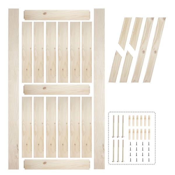 Shop Belleze Barn Wood Lower X Sliding Door Classic Pine