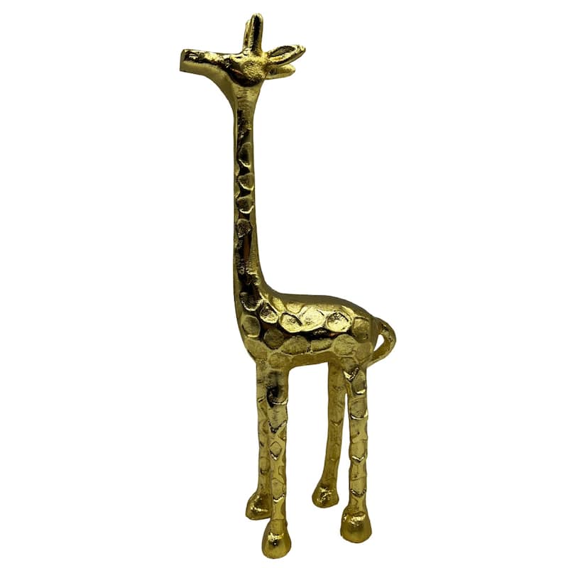 Decorative Handmade Aluminum 13 inch Giraffe Sculpture - 4.5 x 2 x 13 in
