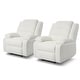 preview thumbnail 8 of 24, Modern Upholstered Recliner Chair with Adjustable Backrest Corduroy Beige 2 Set