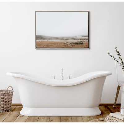 Kate and Laurel Sylvie Fogged Landscape Framed Canvas by Alicia Abla