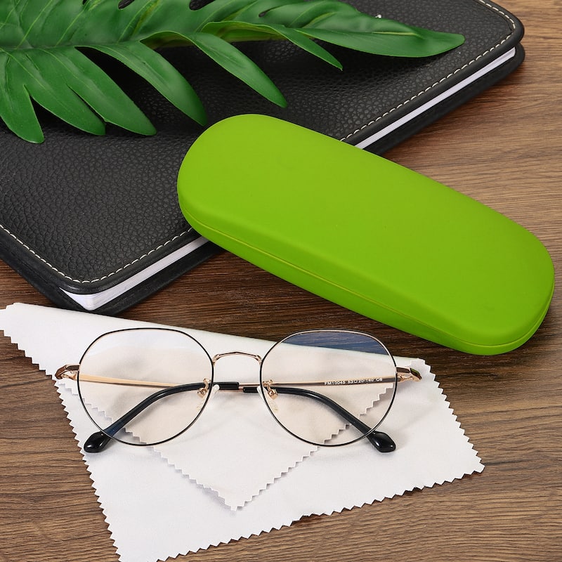Glasses Case Hard Shell, Eyeglass Case Hard for Women Men Glasses, Green