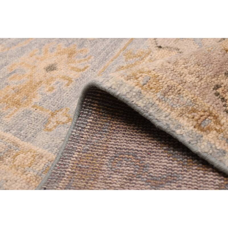 ECARPETGALLERY Hand-knotted Jules Serapi Light Blue Wool Rug - 7'9 x 9'11