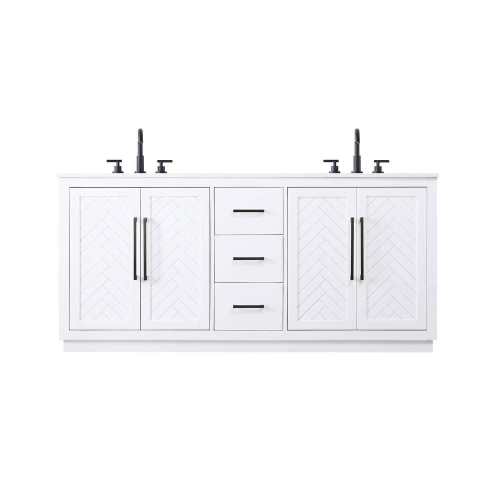 Elegant Lighting VF29072D Chase 72" Free Standing Double Basin Vanity