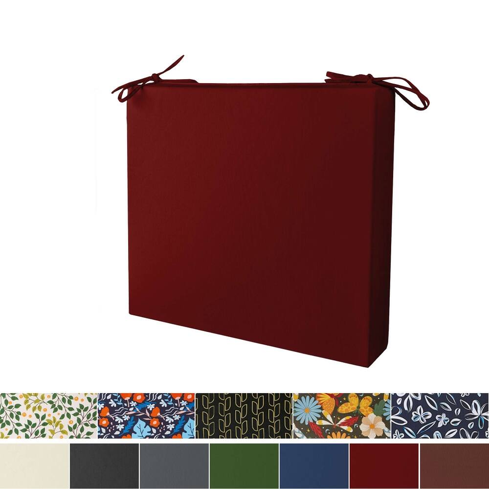 Set of 4 Solid Soft Outdoor Patio Deep Seat Cushion