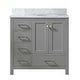 preview thumbnail 20 of 20, BATHLET 36 inch Grey Bathroom Vanity Set with Marble Top, Right Sink