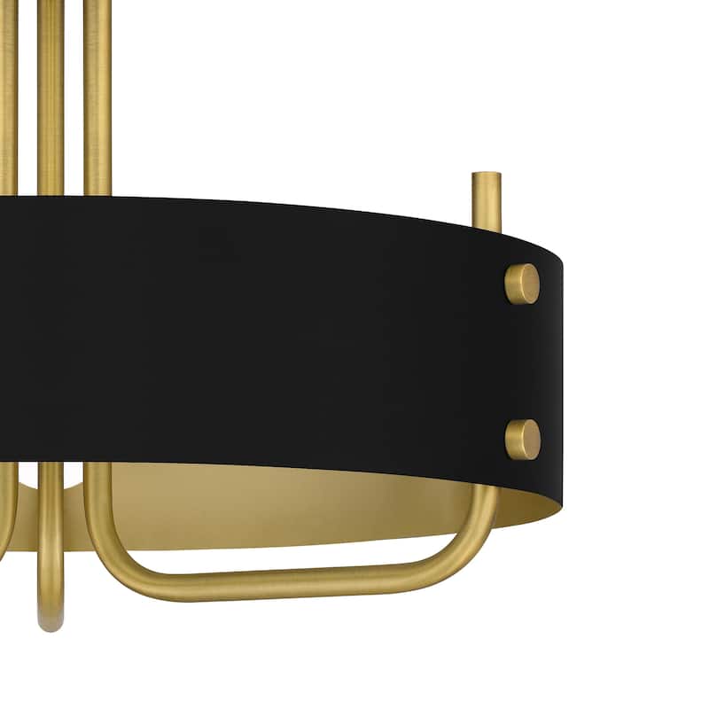 Madden 3-Light Aged Brass Semi-Flush Mount Light