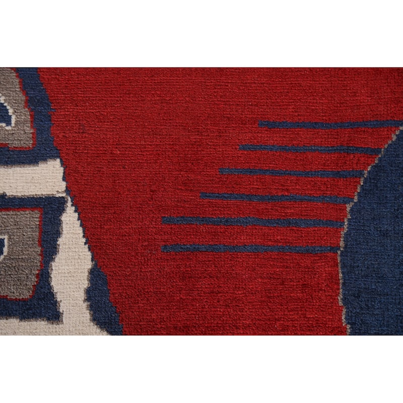 Geometric Modern Gabbeh Kashkoli Oriental Area Rug Wool Hand-knotted - 6'1" x 8'11"