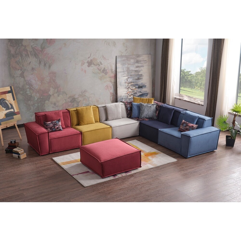 Multi coloured clearance modular sofa