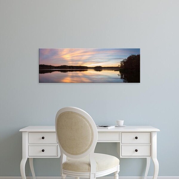 Easy Art Prints Panoramic Image 'Reflection, Stephen A. Forbes Recreation Area, Marion, Illinois' Canvas Art