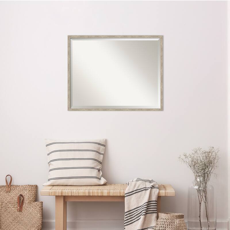 Imprint Beveled Wood Framed Wall Mirror