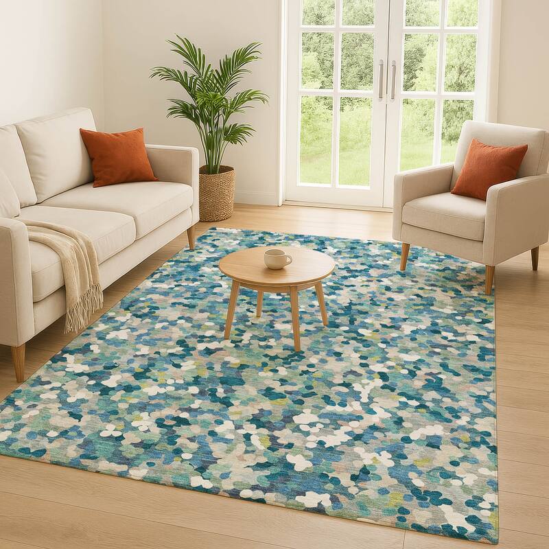 Machine Washable Indoor/ Outdoor Contemporary Halia Chantille Rug