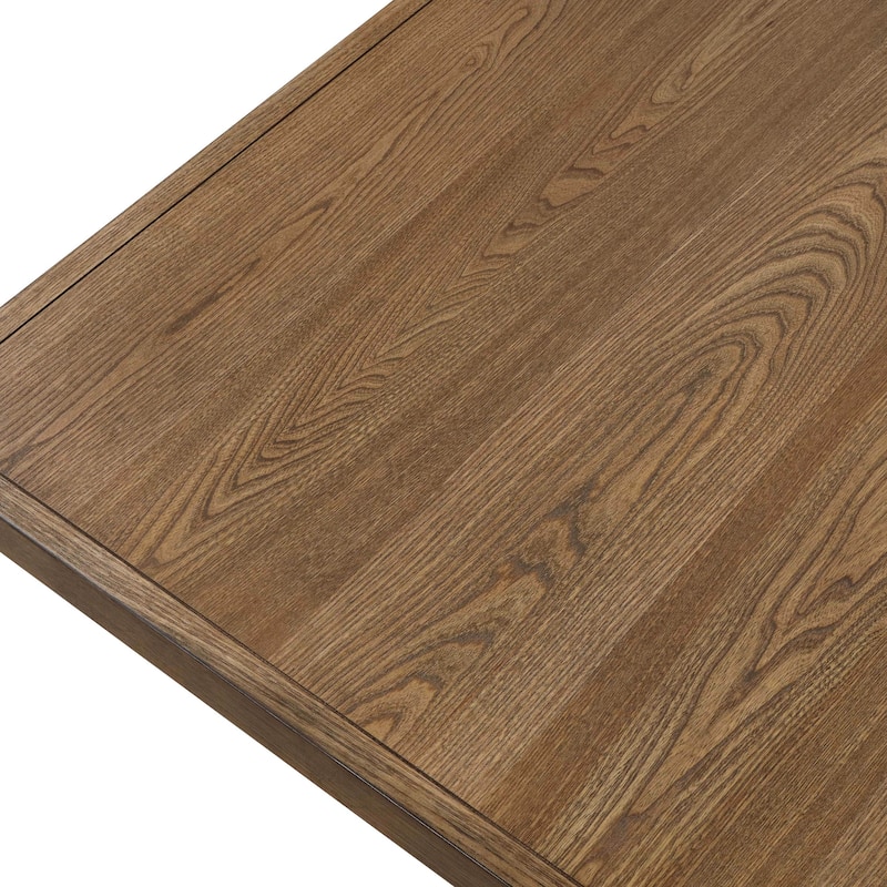 Furniture of America Yanse Farmhouse 7-Piece Rustic Oak Wood Dining Table Set