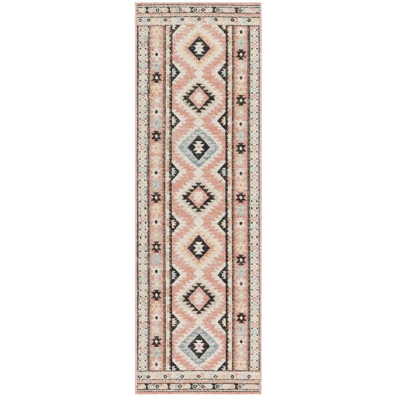 HomeRoots Geometric Bohemian Rectangle Area Rug