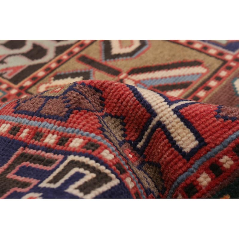 ECARPETGALLERY Hand-knotted Andelz Red Wool Rug - 3'4 x 9'8