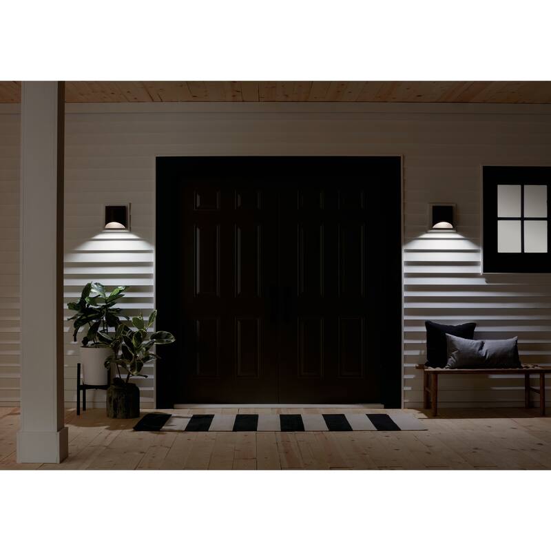 Kichler Lighting Wesley Collection 1-light Textured Architectural Bronze LED Outdoor Wall Sconce
