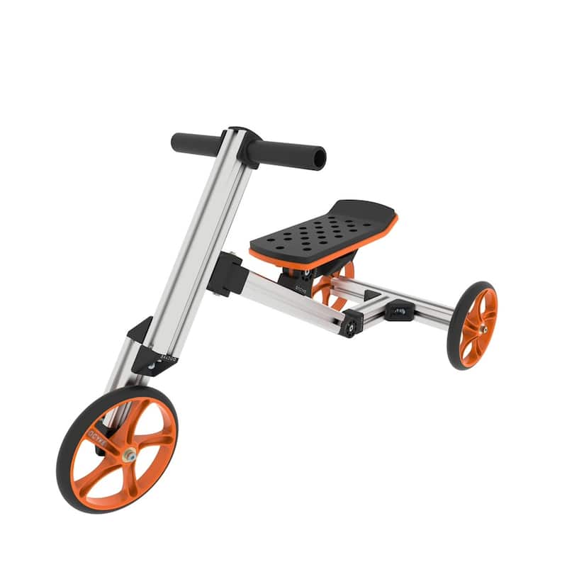 Kids Balance Bike And Scooter Kit Silver Modular Outdoor Toy - 28.74" L x 12.99" W x 20.87" H