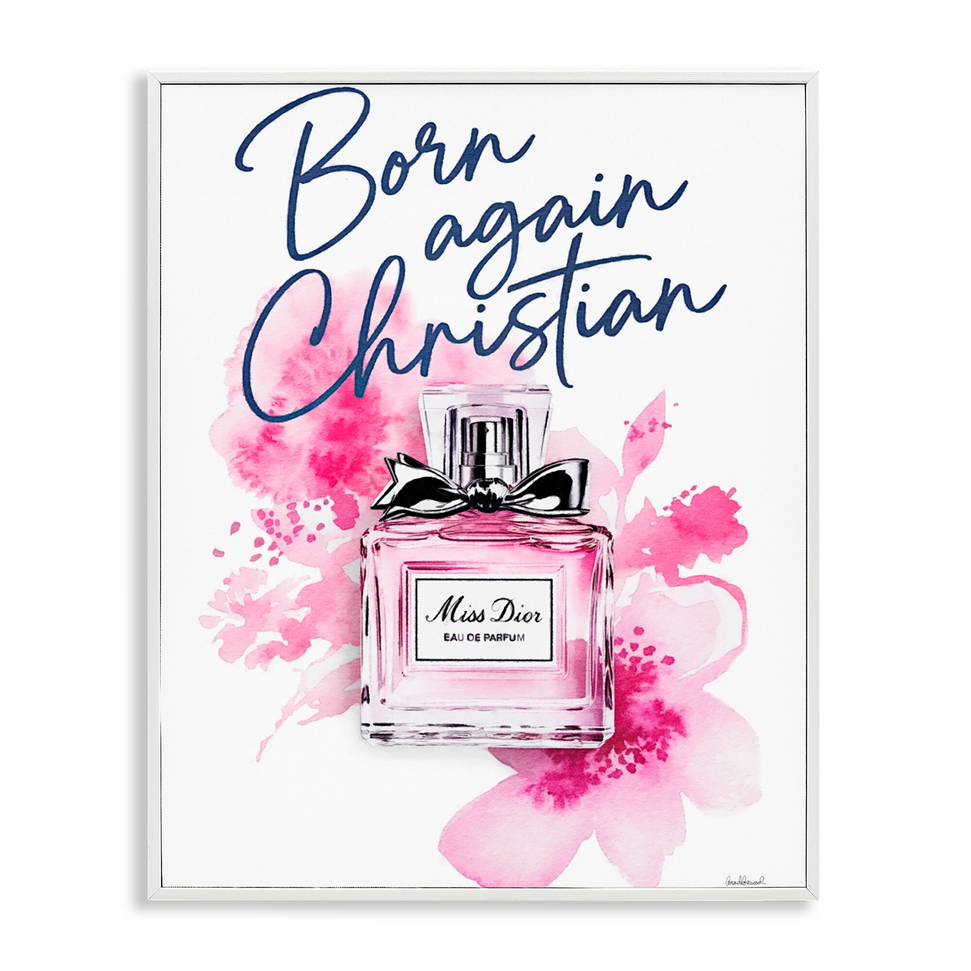 Stupell Born Again Christian with Fragrance Framed Giclee Art Design By Amanda Greenwood