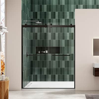 Bypass Sliding Shower Door with 5/16" Tempered Glass