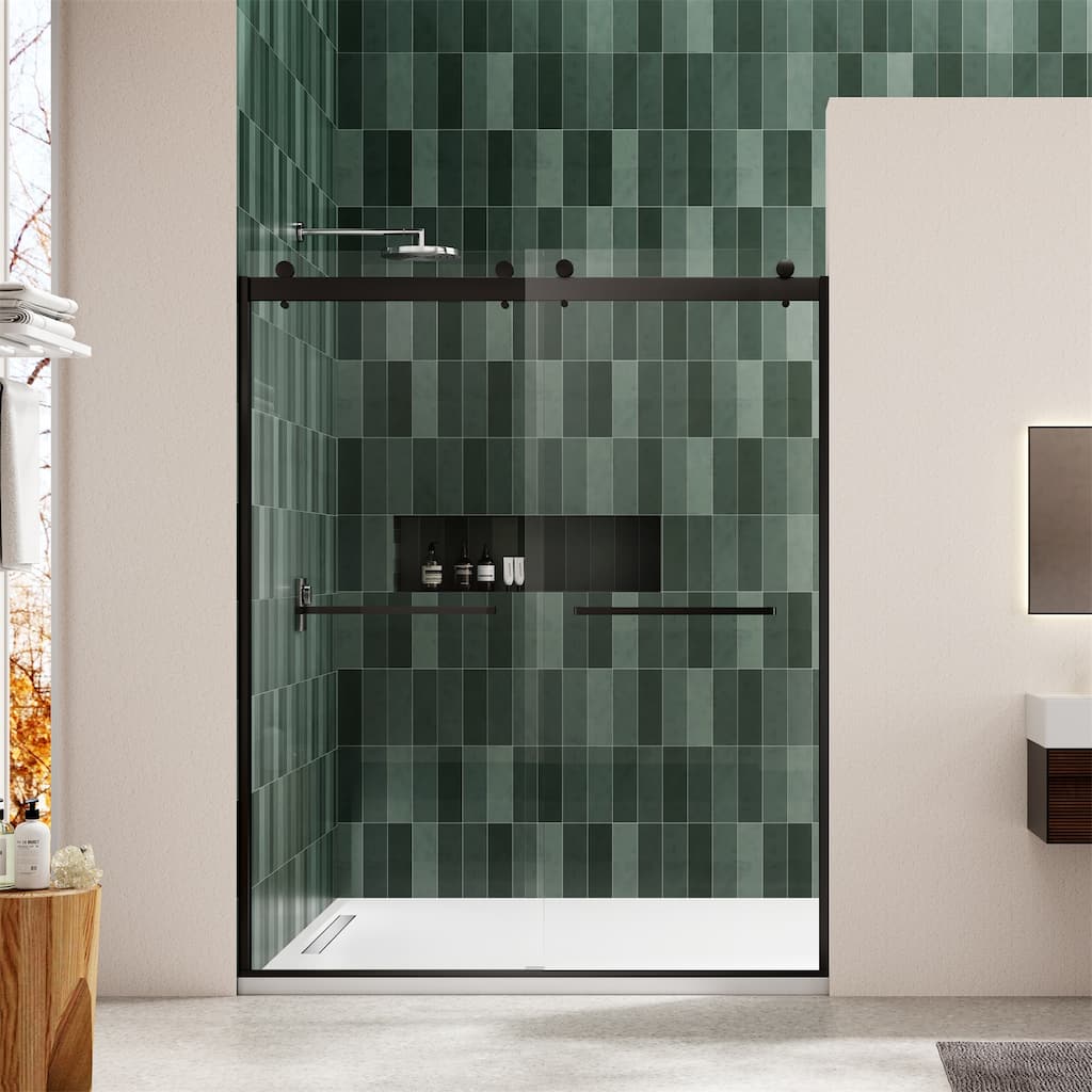 Bypass Sliding Shower Door with 5/16" Tempered Glass